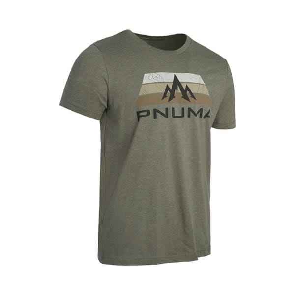 Pnuma Outdoors Topo Logo Tee Shirt Green SS-SS-TP-GN