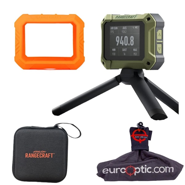 Athlon Rangecraft Velocity Pro Radar Chronograph w/ Cleaning and Orange Protective Kit Bundle 707301-Athlon-KIT-707301A-O
