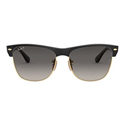 Ray-Ban Clubmaster Oversized Demi Gloss Black Grey Gradient Dark Grey Polar 0RB4175-877M357
