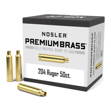 Nosler Premium Brass Box - 204 Rug (50ct) 10056