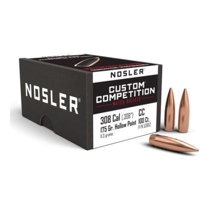 Nosler Custom Competition CC - 30 175g HPBT (100ct) Bullets 53952