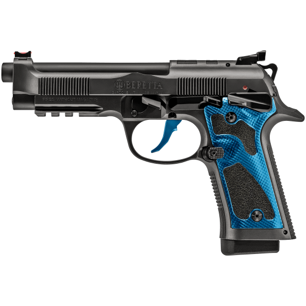 Beretta 92X Performance Carry Optic Dark Nistan Blue Accents 9x19mm 4.9" Bbl SA/DA Pistol w/2 18 Mags J92XPCOBL18