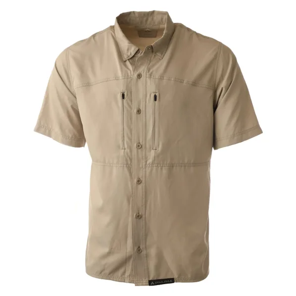 Pnuma Outdoors Short Sleeve Shooting Shirt Desert Tan PSSSSG