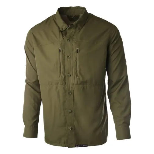 Pnuma Outdoors Long Sleeve Shooting Shirt Dark Olive PLSSSCY