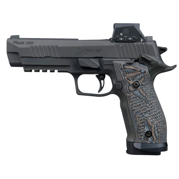 Sig Sauer P226 XFIVE Extreme Romeo-X Sig-Loc 9mm 5" Bbl SAO X-Ray 3 Custom Hogue G10 Grips Blk/Gry Pistol w/(3) 20rd Mags Sig-Loc 226X5-9-XTM-SAO-RXSL