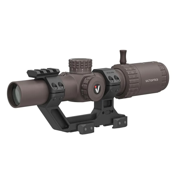 Vector Optics S6 1-6x24 SFP Illuminated FDE Riflescope Kit w/30mm 1-Piece 1.93"Mount, VI-CTSIX Reticle, Honeycomb Shade,Extra Ring Caps OPSL123