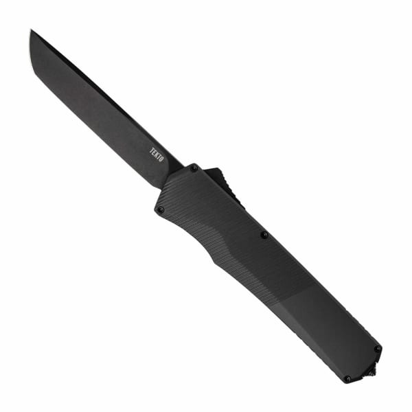 Tekto A5 Spry Black S35VN Tanto Blade Black Aluminum Handle Black Accents Fine Edge Automatic/OTF Knife A5R-T6BK-S35BK2-A1