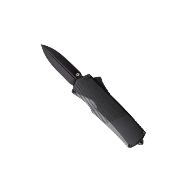 Tekto A5 Spry Mini Black S35VN Dagger Blade Black Aluminum Handle Black Accents Fine Edge Automatic/OTF Knife A5S-T6BK-S35BK3-A1