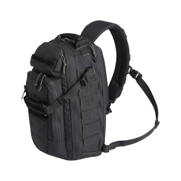 First Tactical Crosshatch 19L Black Sling Pack w/ YKK Zippers &amp; CCW Pocket 180011-019-1SZ