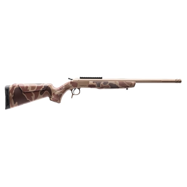 CVA Centerfire Scout SS TD .308 Win 20" 1:10" 5/8x24 Bbl Flat Dark Earth/Duck Camo Rifle w/Omni Brake &amp; 0 MOA Pic Rail CR4437DC