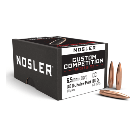 Nosler Custom Competition CC - 6.5mm 140g HPBT (100ct) Bullets 26725
