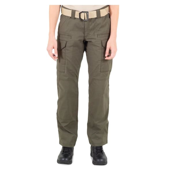First Tactical Women's V2 Tactical Pants 2-Way Stretch Water Resistant Double-Dyed OD Green 124011-830