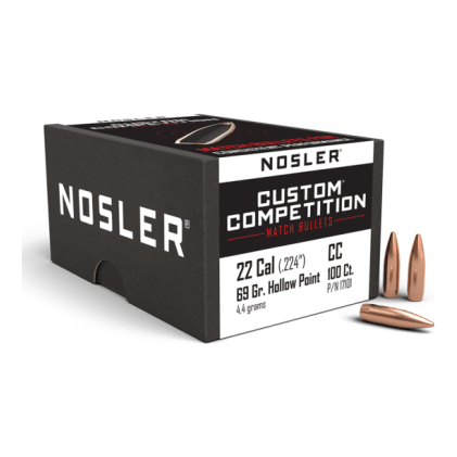 Nosler Custom Competition CC - 22 69g HPBT (100ct) Bullets 17101
