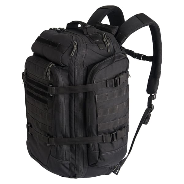 First Tactical Specialist 3 Day 56L Black Backpack w/ Shovel Backboard &amp; YKK Zippers 180004-019-1SZ