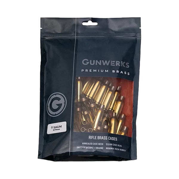 Gunwerks .338 Remington Ultra Magnum Unprimed Brass Casings (50/Box) AY-F3103G-50
