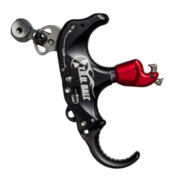 T.R.U. Ball Archery The Ultimate Flex 3 Finger (Ergo Fit Handle Technology) Black/QuickSilver Medium Handle Release TTUF-BKQS-M