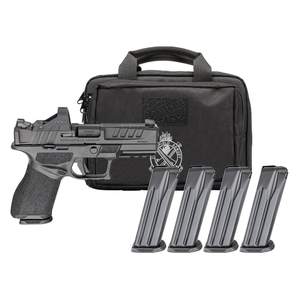 Springfield Armory Echelon 4.0C Compact 9mm 4" Bbl Black Handgun w/ Viridian RFX11 Optic, Pistol Bag, 1x15rd &amp; 3x18rd Mags EC9409B-PAC