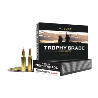 Nosler Trophy Grade TGA - 22 Creedmoor 70g AB SP (20ct) Ammunition 60152