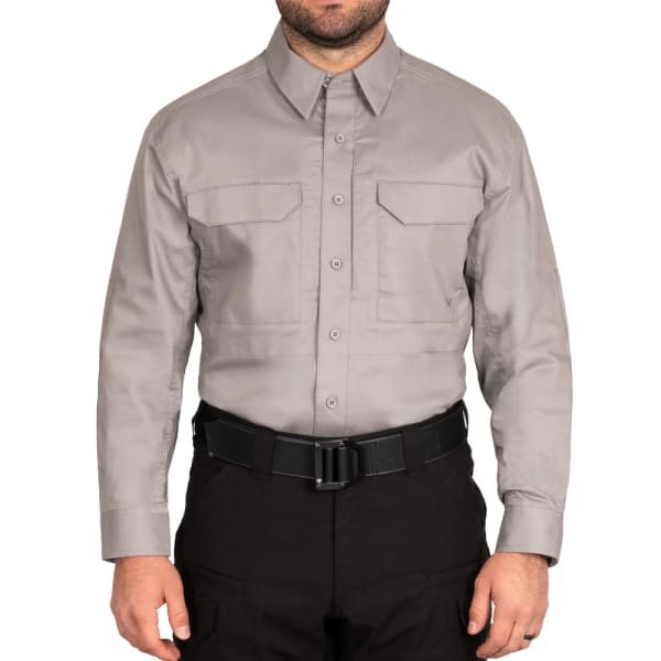 First Tactical Men's V2 Tactical Long Sleeve Shirt Nickel Grey 111006-083