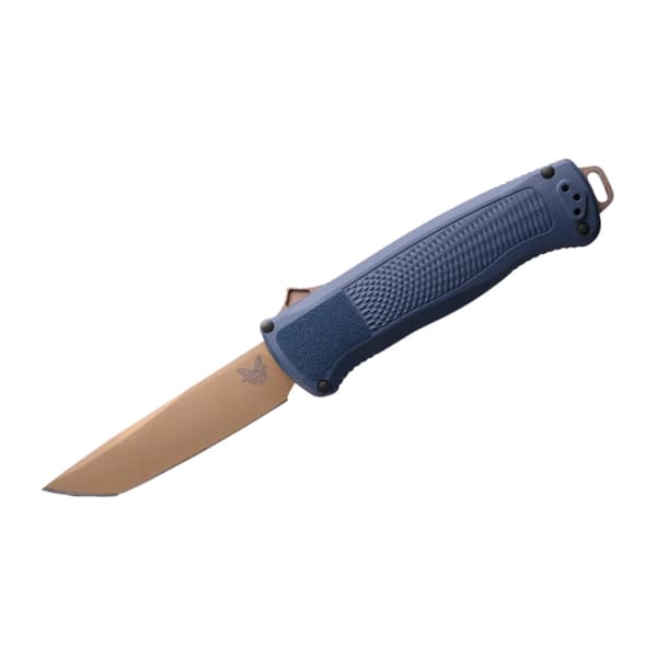 Benchmade Shootout Out-the-Front Auto Crater Blue Grivory Tanto Knife 5370FE-01