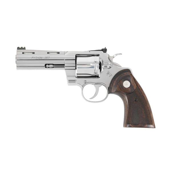 Colt Python Target .357 Magnum 4.25" Bbl Fiber Optic Sight Wood Grips SS Revolver PYTHON-SP4WFT-G