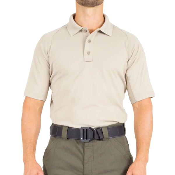 First Tactical Men's Performance Short Sleeve Polo Silver Tan 112509-065
