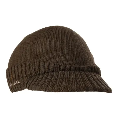 Pnuma Outdoors Merino Wool Visor Beanie, Pine Creek Color P605D