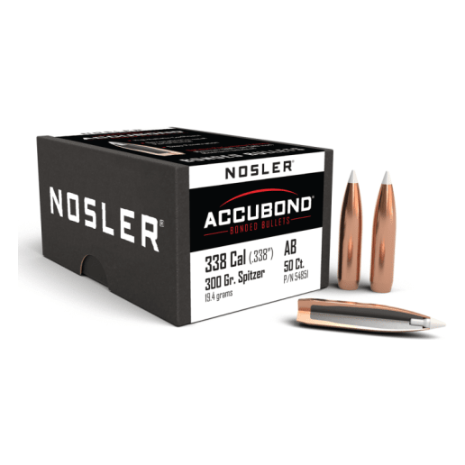 Nosler AccuBond AB - 338 300g SP (50ct) Bullets 54851