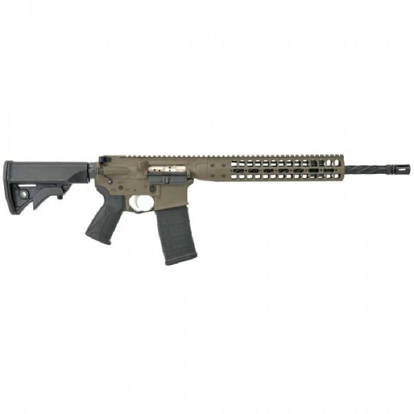 LWRC ICDI 5.56mm 16" 1/7" 1/2x28 TPI Patriot Brown Impingement Discovery ICDIR5PBC16MLE