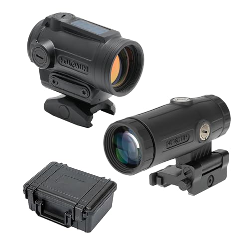 Holosun ARO-EVO Red 2MOA Dot Reflex Sight &amp; HM3X 3x Flip-to-Side Magnifier Combo w/Hard Case ARO-EVO-SPR-RD &amp; HM3X