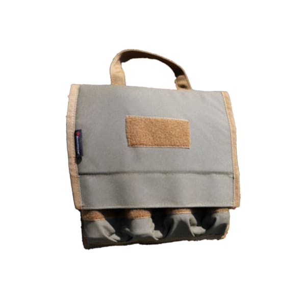 Armageddon Gear Suppressor Caddy Gray for up to 8 10x2" Suppressors, Nylon Cordura with Hook &amp; Loop AG0808-GR