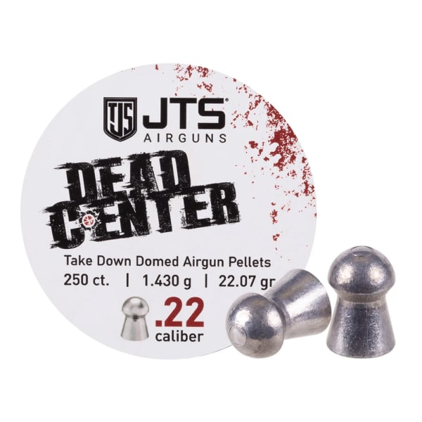 JTS Dead Center Precision .22 Cal 1.430g (22.07gr) Domed Pellets (250 ct) Bulk Package JAC110