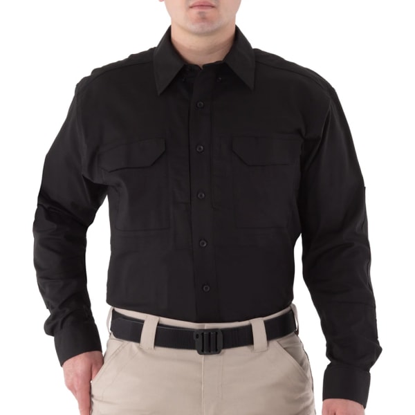 First Tactical Men's V2 Tactical Long Sleeve Shirt Black 111006-019