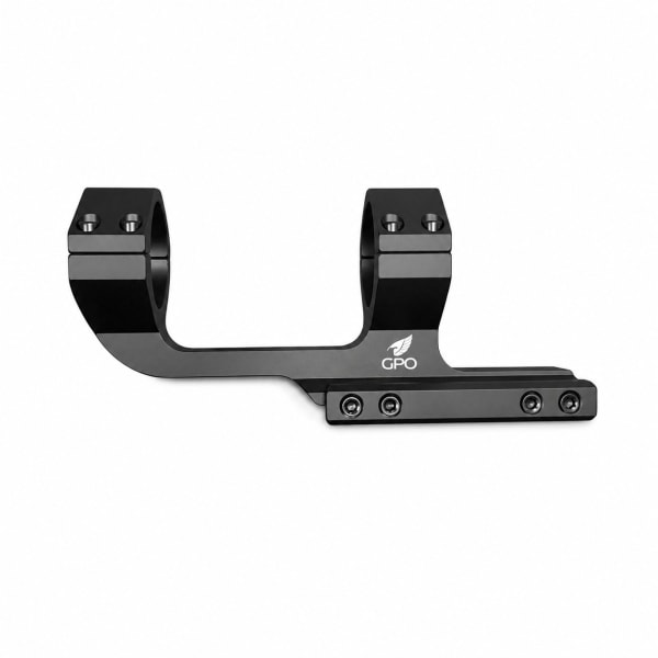 German Precision Optics SetBack 3” Cantilever Extension Aluminum Scope Mount for Picatinny Rail &amp; 30mm Tubes, Black A525
