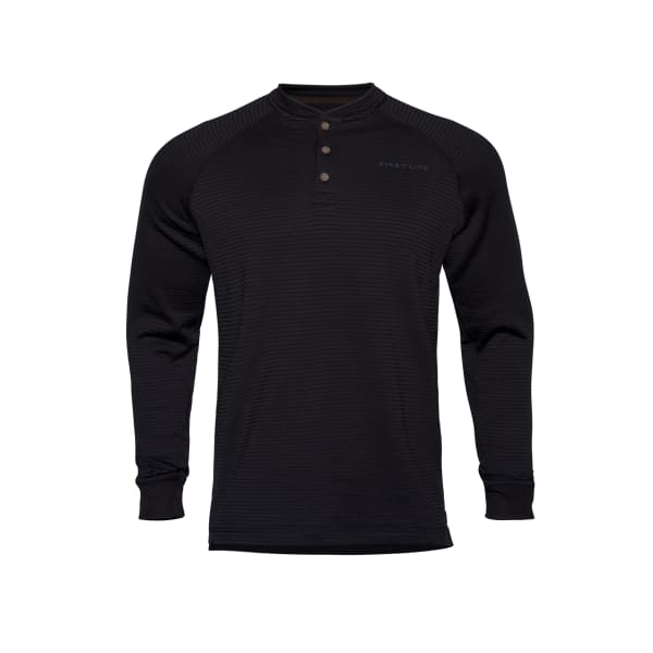 First Lite Men's ThermaGrid Merino Hoody Black MBTGHBK