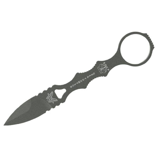 Benchmade Mini SOCP Fixed Blade Spear-Point Tungsten Grey Knife 177GY