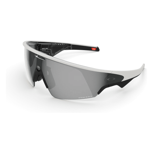 Oakley META Vanguard White w/Prizm Black Rectangle Shield - Toric Lens 6.25x4.24 Nylon (Semi-Rimless) Sunglasses OW8001-05