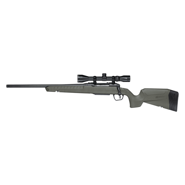 Savage Arms G4 Axis 2 XP Green LH .350 LEG 1:16" 5/8x24 18" Heavy Sporter Bbl Carbon Steel/Synth Matte BLK Rifle w/3-9x40 BDC Scope 33190