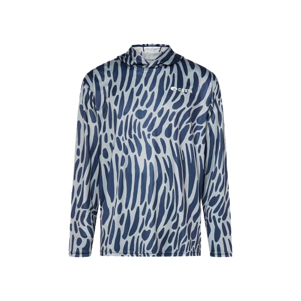 Costa Del Mar Lifestyle Technical Hood Graphic Fishskins T-Shirt Mens Tiger Shark Print FQA401349-24I