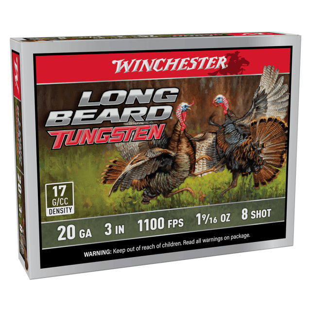 Winchester 20 ga 3"  #8 Long Beard TS17 1-9/16 oz Box of 5 Shells LBT2038