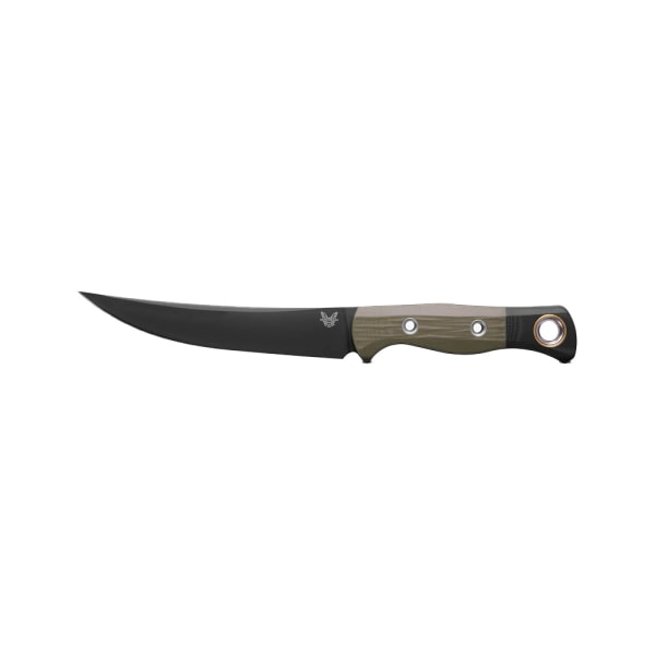 Benchmade Meatcrafter Fixed Blade Trailing-Point Olive Drab Green Black G10 Cutlery Knife 4050BK-01