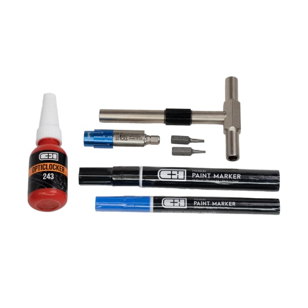 C&amp;H Precision Red Dot Torque Kit Fix It Sticks T-Handle, Fix It Sticks 10"lbs Torque Limiter, T8 Torx Bit, T10 Torx Bit Red-Dot-Maintenance-Kit