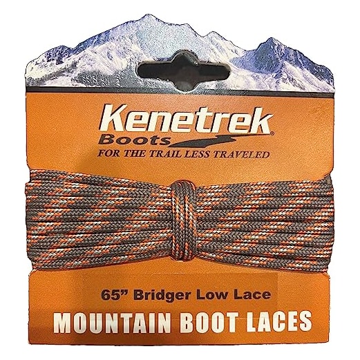 Kenetrek 65" Bridger Low GY/OR Boot Laces KE-LAC-B-65