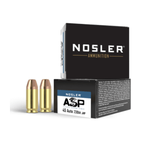 Nosler Assured Stopping Power (ASP) Handgun ASP - Suppressor Ready 45 ACP 230g HG JHP (20ct) Ammunition 51277