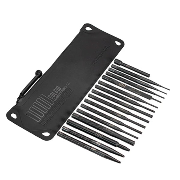 Sons of Liberty Gun Works Armorers 16 Piece Punch Set with Starter Through Drive &amp; (2) Staking Punches in Zippered DAKA Pouch PUNCH-KIT