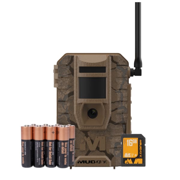 Muddy Mitigator 2.0 24MP Cellular Trailcam w/8 AA Batteries, 16GB SD Card, Dual Network Coverage, On-Demand Function, 720p Video with Audio MUD-MTGTRK