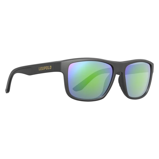 Leupold Katmai Matte Black, Emerald Mirror Lens Performance Eyewear 179099