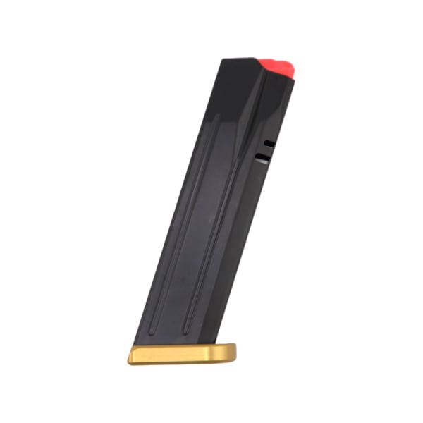 CZ Comp-Ready P-10 F, P-09, 9mm 19rd Gold Anodized Basepad Reverse &amp; Ambi Pistol Magazine 11449