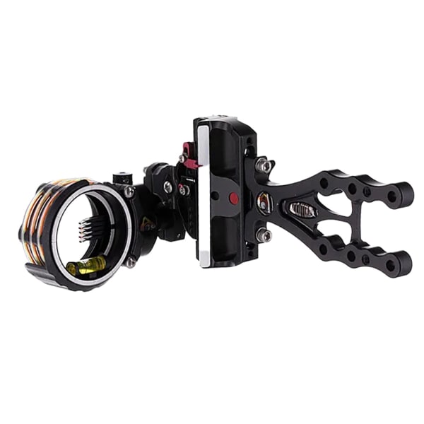 AXCEL Archery LANDSLYDE Slider Picatinny Mount w/AccuStat II Scope Micro 5-Pins .019 Fiber Black Bow Sight ALND-P519-4BK