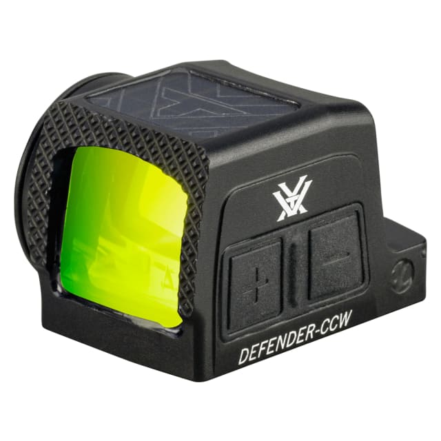 Vortex Optics Defender CCW Tan Enclosed Solar Micro Green Dot Sight w/3 MOA Dot &amp; 32 MOA Circle,Motion Activated, Shield RMS Mount DFCCW-MGD3-E